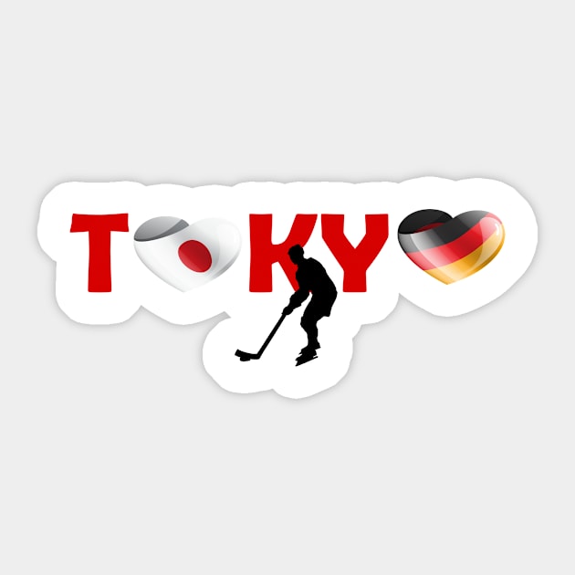 Hockey in Tokyo - team Germany (DE) Sticker by ArtDesignDE